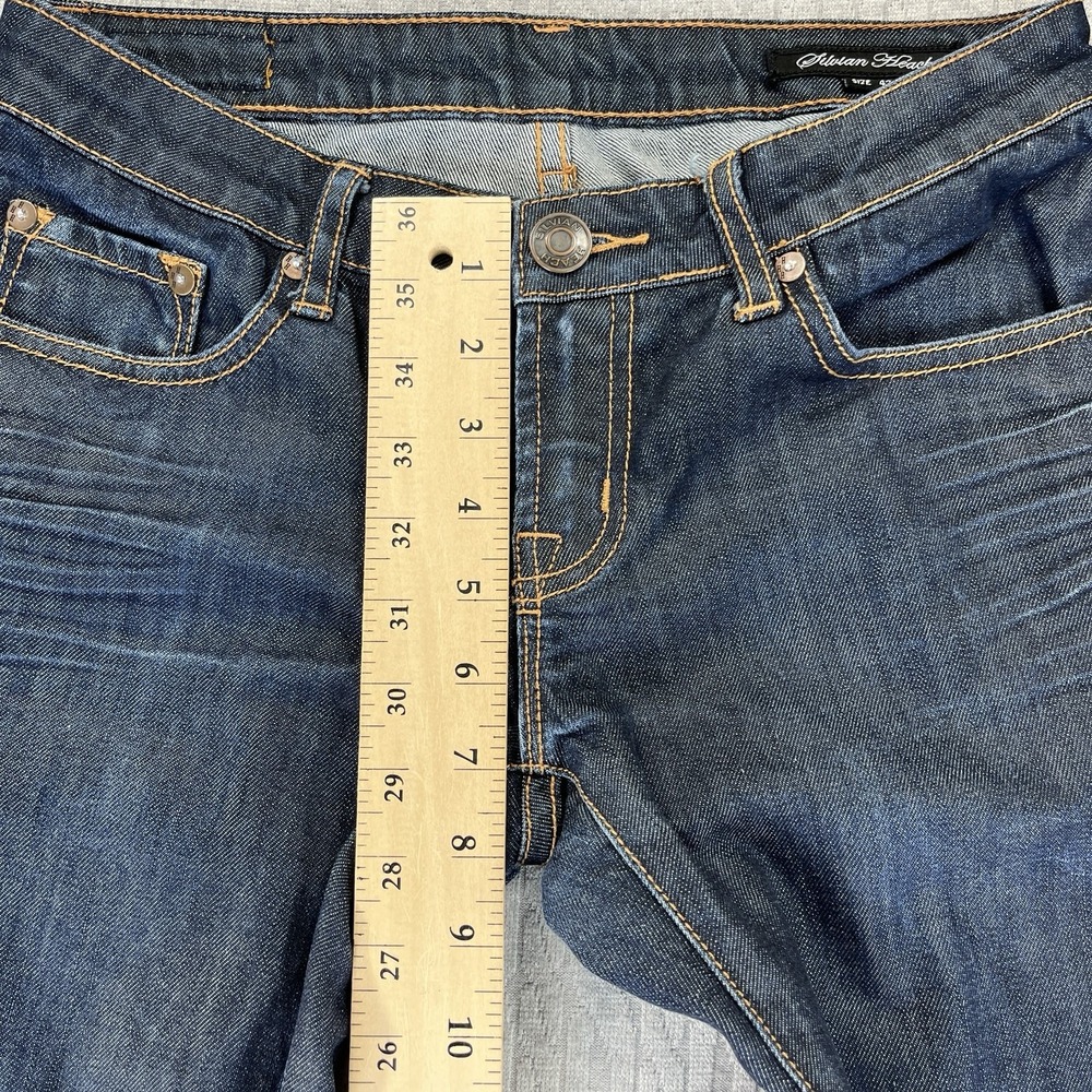 Silvian Heach Women (42/29X33) low rise Slim fit straight leg‎ blue jeans pants - Picture 5 of 12